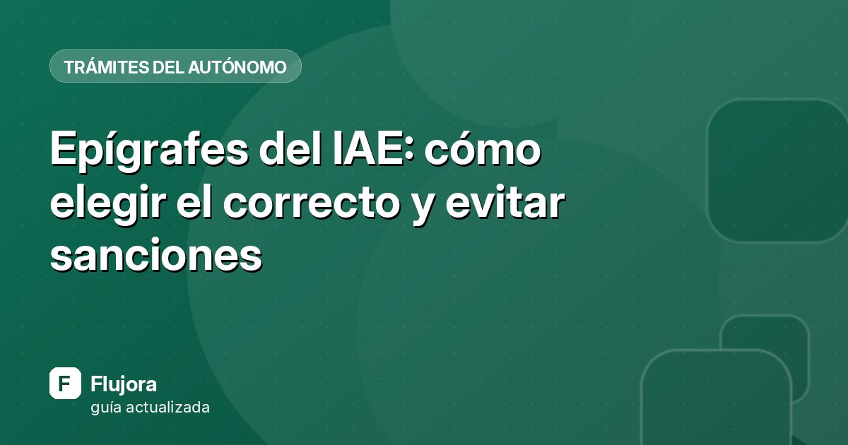 Epígrafes del IAE: cómo elegir el correcto y evitar sanciones
